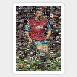 aston villa football club legends prints posters paul mcgrath mosaic Sticker